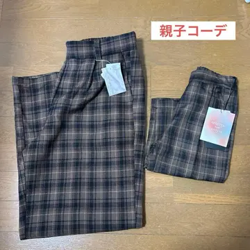 시마무라 미유 콜라보 체크 와이드 팬츠 L&90cm 2