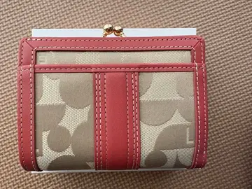 ELLE 접이식 지갑 베이지 핑크