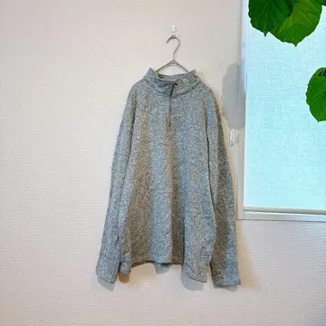 그레이 하프 지퍼 트레이닝복 [ XL ] 그레이 멜란지 그레이 맨투맨