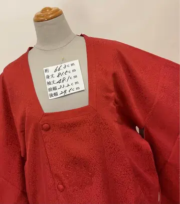 고급 산터우 자수가 멋진 도행 코트 화장 66.3cm