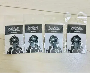 블랙 미야쿠미야쿠 핀 배지 ABCD 전 종류 세트 흑백