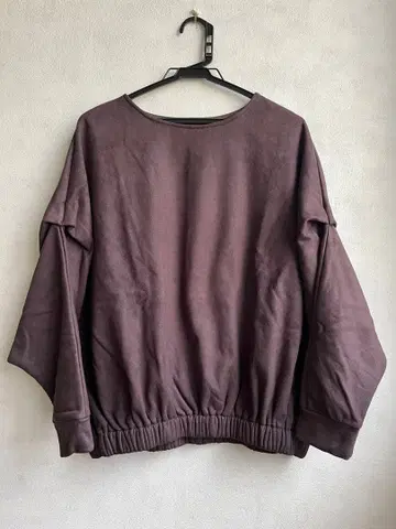 와인 레드 오버 사이즈 성인 맨투맨