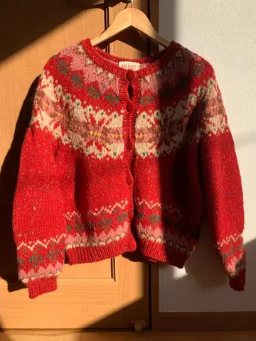 PINK HOUSE 노르딕 무늬 가디건