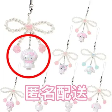 산리오 캐릭터즈 화이트 프릴 시크릿 스트랩 키티