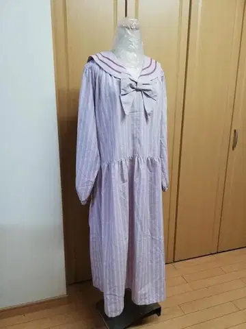 일본제 타와라야 KATO 클래시컬 세일러 카라 원피스 연보라