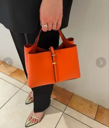 Mila Owen 원핸들 미니 토트백 오렌지