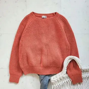 새상품급 마가렛호웰 캐시미어 혼방 캐시미어 울 니트 2 오렌지