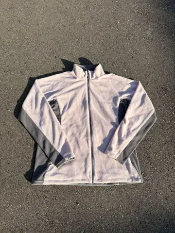 mont-bell 플리스 자켓 옅은 핑크 그레이 안감 있음 얇은 소재