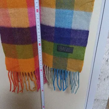 BASIF 멀티 컬러 체크 머플러