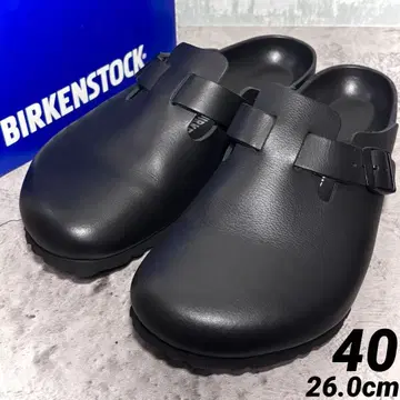 [ 미사용급! ] 버켄스탁 보스턴 40 26.0cm 올 블랙 가죽