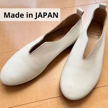 [일본제] Recipe 플랫슈즈 24cm 화이트