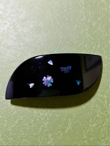 머리핀 (머리핀) 블랙 컬러 벚꽃 류큐 칠기