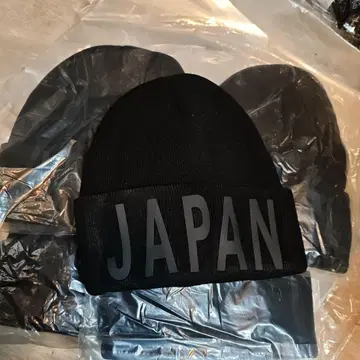 블랙 니트 모자 JAPAN 로고 포함 5개 세트