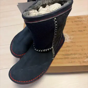 인디언즈 네이비 퍼 포함 숏부츠 새상품