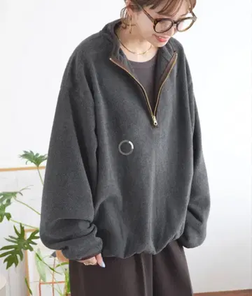 B.C STOCK 플리스 하프 지퍼