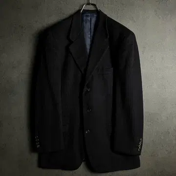 미사용급 캐시미어 100% 다크 네이비 자켓 고급 CROMBIE XL