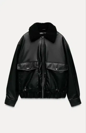 ZARA 블랙 퍼 자켓 XS