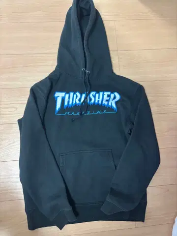 THRASHER 블랙 후드티 L 사이즈