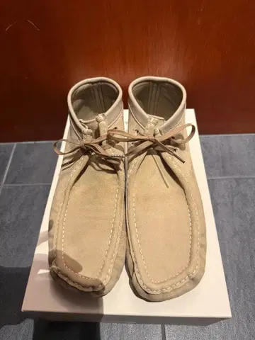 AURALEE 26.5cm 베이지 스웨이드 모카신 부츠