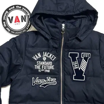 새상품급 Van Jac 후드 부착 다운 자켓 L