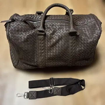 보스턴 백 브라운 갈색 남녀 공용 인조 가죽 숄더