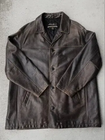 [ Eddie Bauer ] 가죽 커버올/다크 브라운