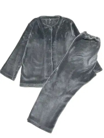 무인양품 따뜻한 파이버 입는 담요 파자마 여성 차콜 그레이 L