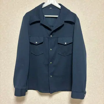 새상품급 빅 칼라 셔츠 라이트 아우터 자켓 네이비 블루 L