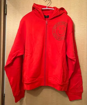 !새상품! 키스온더그린 엠블럼 후디 L 사이즈 오렌지