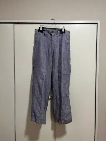 60s 프랑스 린넨 라미 린넨 프랑스군 세일러 팬츠