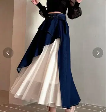 리젝시 RESEXXY 튤 볼륨 스커트 인디고