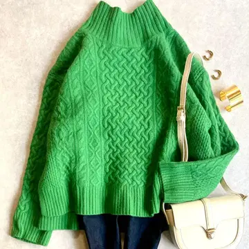 인기 그린 라벨 릴랙싱 고급 해밀턴 울 케이블 니트