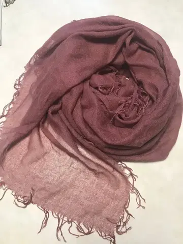 CHAN LUU 팥색 실크 캐시미어 대형 스톨