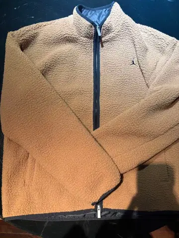 조던 플리스 자켓 베이지 L 미사용