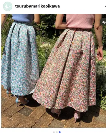 tsurubymarikooikawa 스커트 Ariana 블루 38 사이즈