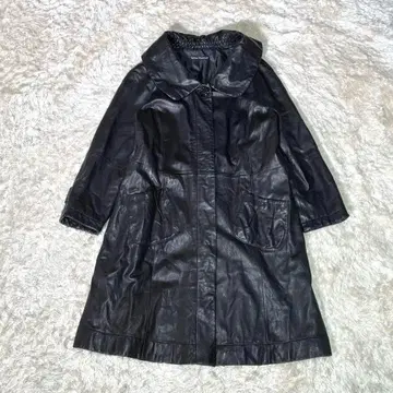 레어 urban research 천연 가죽 가죽 코트 양가죽 블랙 램스킨