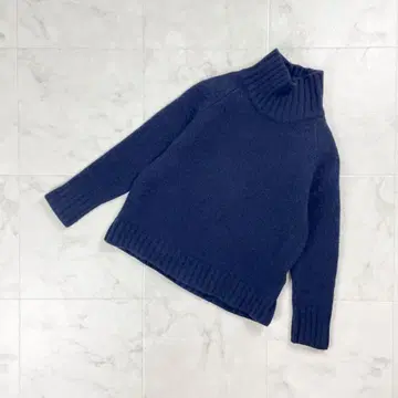 IENA 캐시미어 하이넥 니트 스웨터 네이비 S-M*KD853