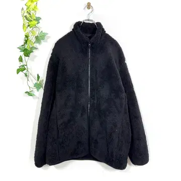 유니클로 UNIQLO 플리스 자켓 보아 풀 집업 블루종