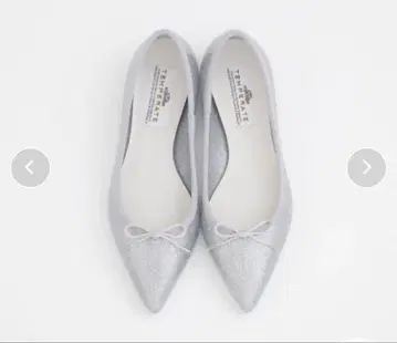 TEMPERATE IRMA GLITTER 실버 발레 슈즈