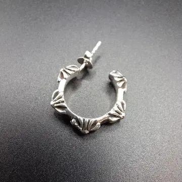 실버 후프형 귀걸이 (한쪽용)