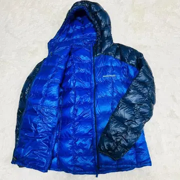 몽벨 스페리오 다운 후드티 L 블루 스태프 백 없음 단종품 레어 컬러