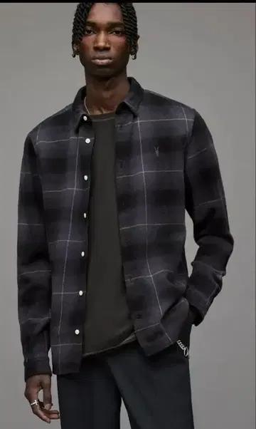 새상품급 올세인츠 22-23aw 체크 셔츠 M