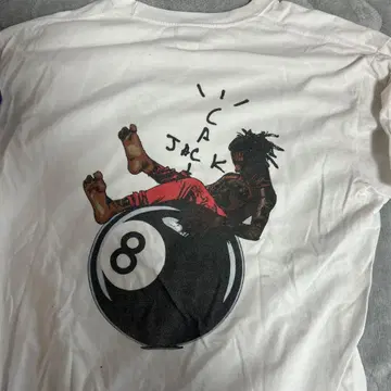 8볼 디자인 티셔츠 화이트