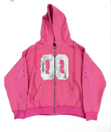 Cozy worldwide 핑크 지퍼 후드티 후디