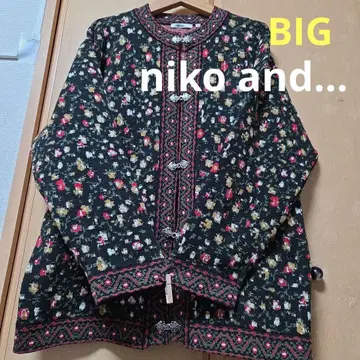 niko and - 니코앤드 플라워 모듬 자카드 가디건