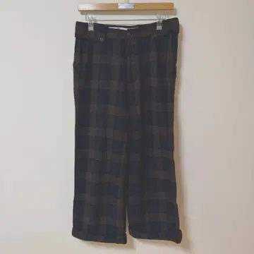 nisica 니시카 체크 와이드 팬츠