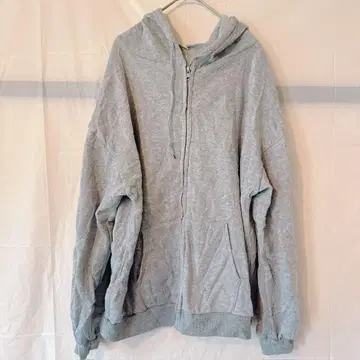 새상품급 SHEIN 그레이 후드티 [ L ] 프론트 지퍼 포켓 부착