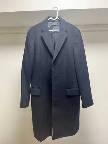 유니클로 울 캐시미어 체스터 코트 네이비