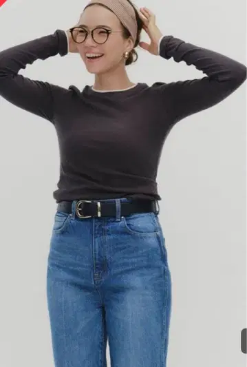 yori 촉촉 레이어드 롱Tee 차콜 그레이 38