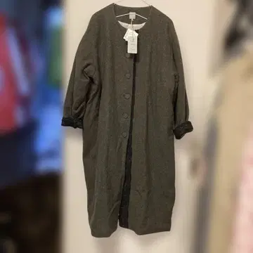 사만사 모스모스 플라켓 레이스 코트 그린